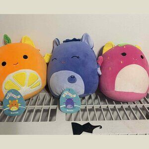 Squishmallow Fruitbats Barnet, Bessie and Gwendalyn 8" Trio